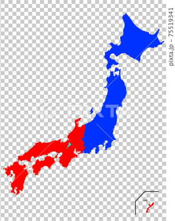 日本東西地図 75519341