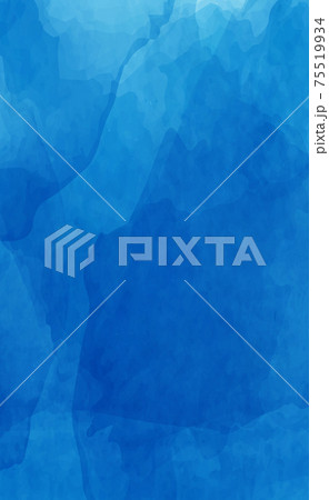 Realistic blue watercolor panoramic texture on white background - Vector 75519934