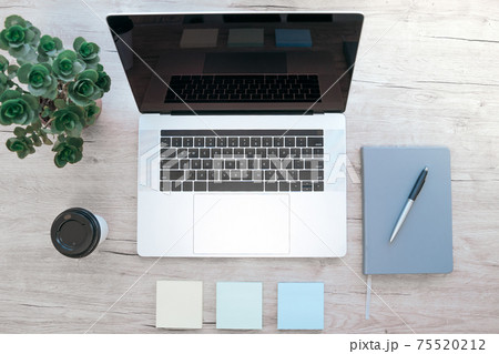 close up. workplace of a business person. close up. workplace of a business person. 75520212