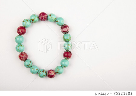 image of stone bracelet white background 75521203