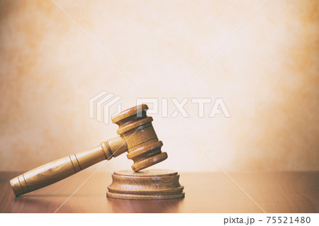 Judge's gavel on the table Judge's gavel on the table 75521480