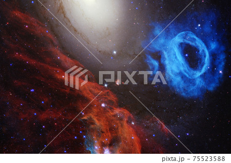 Outer space art. Starfield. Elements of this image furnished by NASA. 75523588