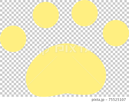Cream yellow animal footprints light yellow Cream yellow animal footprints light yellow 75525107