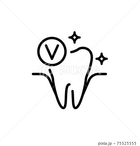 The line dentistry icon. Dental flat vector elements. 75525555