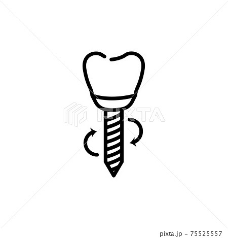 The line dentistry icon. Dental flat vector elements. 75525557