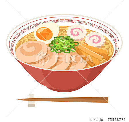 ラーメンのベクターイラスト 75528775