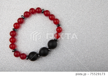 image of bracelet silver background  75529173