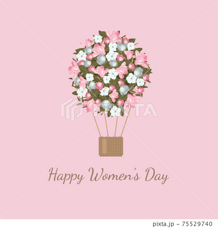 8 march. Happy Woman s Day. Vector congratulation card. 75529740