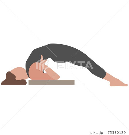 Yoga pose maurasana vector icon isolated on white 75530129