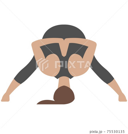 Yoga downward pose prasanta vector woman isolated Yoga downward pose prasanta vector woman isolated 75530135