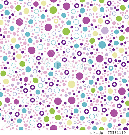 Lotsa Dots on a white background seamless vector pattern 75531119