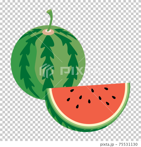 赤いスイカのイラスト 赤いスイカのイラスト 75531130
