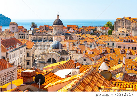 Panorama of Old Dubrovnik Town. Croatia Europe 75532517