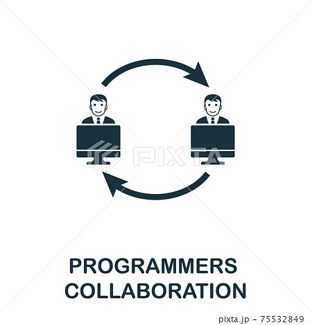 Programmers Collaboration Icon Creative のイラスト素材