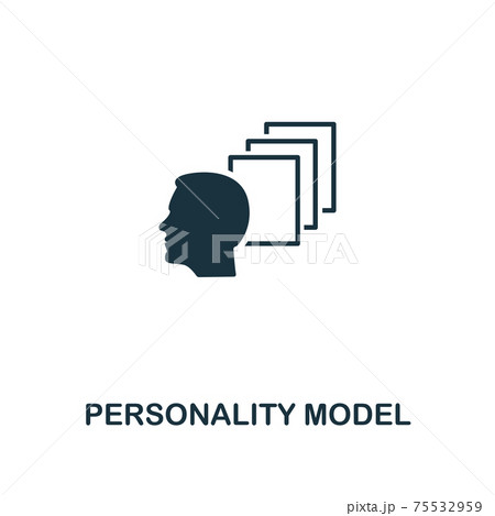 Personality Model Icon Premium Style Design のイラスト素材