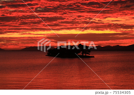宍道湖　夕日　1 75534305