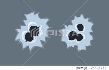 Bullet Holes from Gun Shot in Metal Surface Vector Set Bullet Holes from Gun Shot in Metal Surface Vector Set 75534732