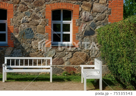 White benches. White benches. 75535543