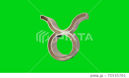 Golden Taurus. Bull Astrological Zodiac sign on a green screen. 3d rendering Golden Taurus. Bull Astrological Zodiac sign on a green screen. 3d rendering 75535701