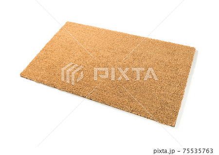 Blank Welcome Mat Isolated on White Background 75535763