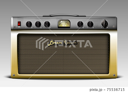 Realistic guitar combo amp. Vector. Realistic guitar combo amp. Vector. 75536715