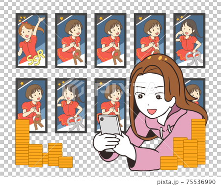 Charge for 10 consecutive gachas of the game Female idol system 75536990