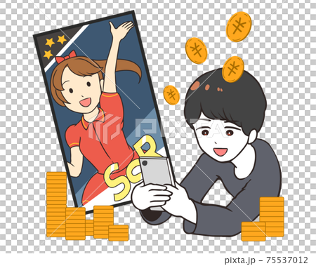 ゲームガチャに課金　男性　アイドル系 75537012