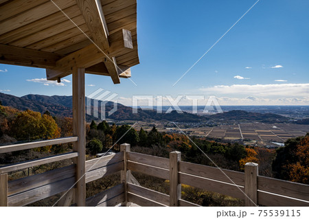 展望四阿からの風景　茨城県　筑波山 75539115