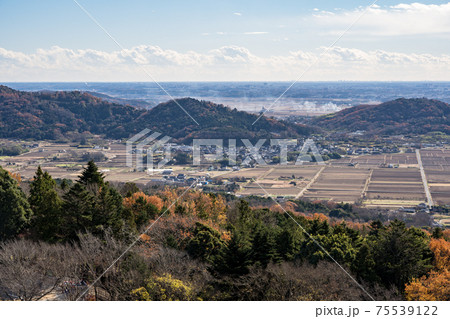 展望四阿からの風景　茨城県　筑波山 75539122