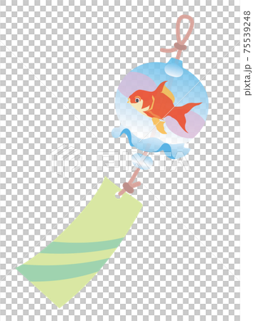Illustration of summer wind chimes Illustration of summer wind chimes 75539248