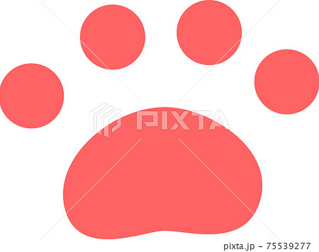 赤色の動物の足跡 75539277