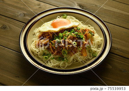 豚キムチそうめん 豚キムチそうめん 75539953
