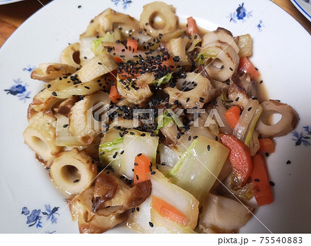 白菜とちくわのおかず 白菜とちくわのおかず 75540883