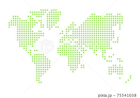 丸いドットで簡略化した世界地図ベクターイラスト