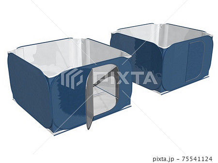 テント 臨時 災害用 感染症対策 プライバシー確保 単体 青色 見本(3DCG) テント 臨時 災害用 感染症対策 プライバシー確保 単体 青色 見本(3DCG) 75541124