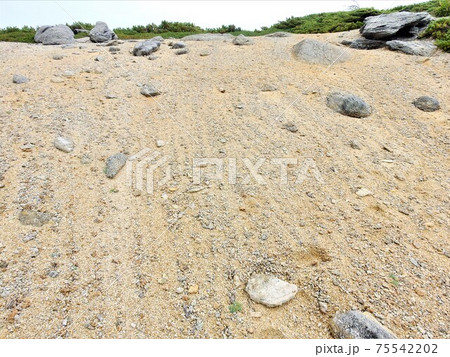 北アルプス・烏帽子岳・構造土 北アルプス・烏帽子岳・構造土 75542202