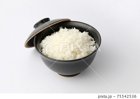 ごはん 白飯 ご飯 どんぶり 白背景 ごはん 白飯 ご飯 どんぶり 白背景 75542536