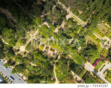Parque de Maria Luisa — Maria Luisa Park in Seville, view from above. Andalusia, Spain Parque de Maria Luisa — Maria Luisa Park in Seville, view from above. Andalusia, Spain 75545287