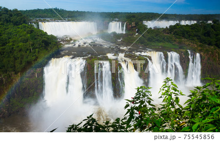 Waterfall Cataratas del Iguazu on Iguazu River, Brazil 75545856