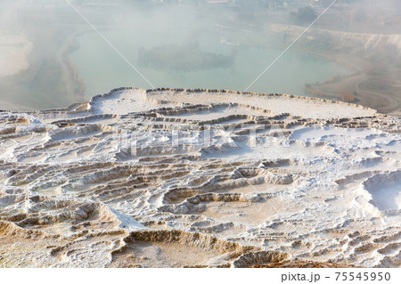 Travertines mountains of Pamukkale in Turkey. 75545950