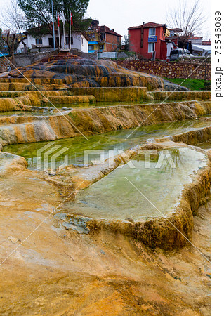 Red springs near Pamukkale in Turkey. Red springs near Pamukkale in Turkey. 75546089