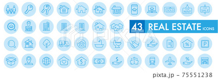 Real Estate icons collection vector 75551238
