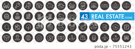 Real Estate icons collection vector 75551243