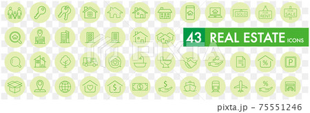 Real Estate icons collection vector 75551246