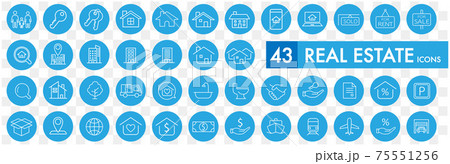 Real Estate icons collection vector 75551256