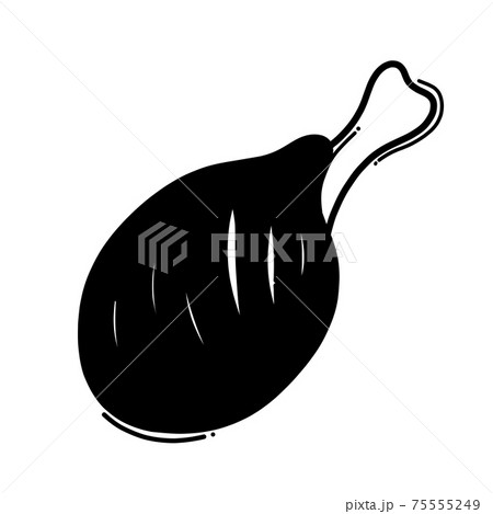 Chicken leg doodle vector icon. Drawing sketch illustration hand drawn line eps10 Chicken leg doodle vector icon. Drawing sketch illustration hand drawn line eps10 75555249