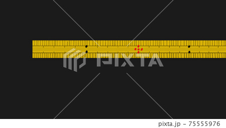 黒いバックに物差しを置いたイラストのイラスト素材 黒いバックに物差しを置いたイラストのイラスト素材