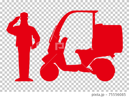 Delivery bike and courier 75556085