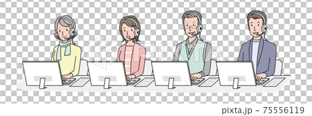 Call center seniors and young people 75556119