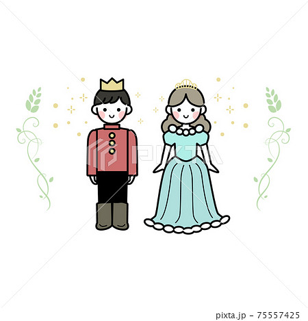 お姫様と王子様イラスト素材のイラスト素材 75557425 Pixta